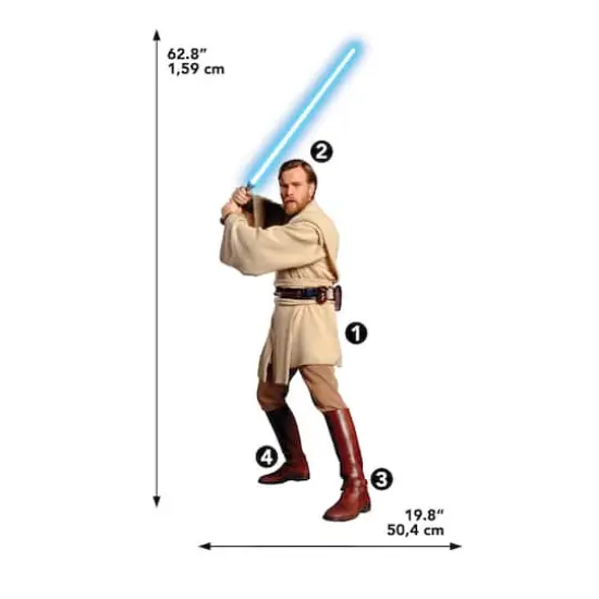 RoomMates Classic Obi-Wan Peel & Stick Giant Wall Decals {1}
