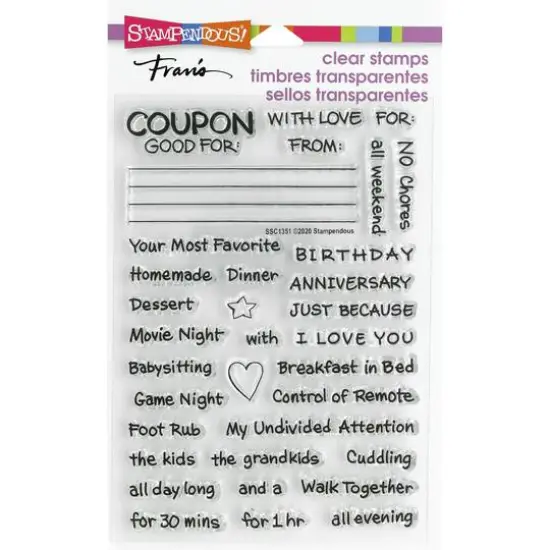 Stampendous&reg; Fran's Coupons Gift Clear Stamp Set {1}