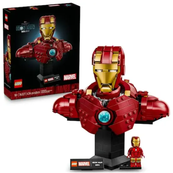 LEGO&reg; Marvel Iron Man MK4 Bust, Buildable Model for Adults with Minifigure 76327 {1}