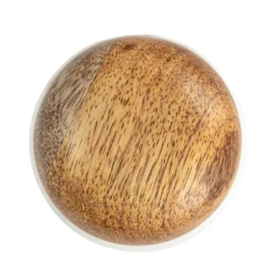 Hello Honey® 3.25" White Marble & Mango Wood Pinch Pot with Lid {5}