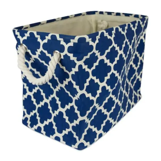 DII&reg; Small Rectangle Lattice Polyester Bin Navy {1}