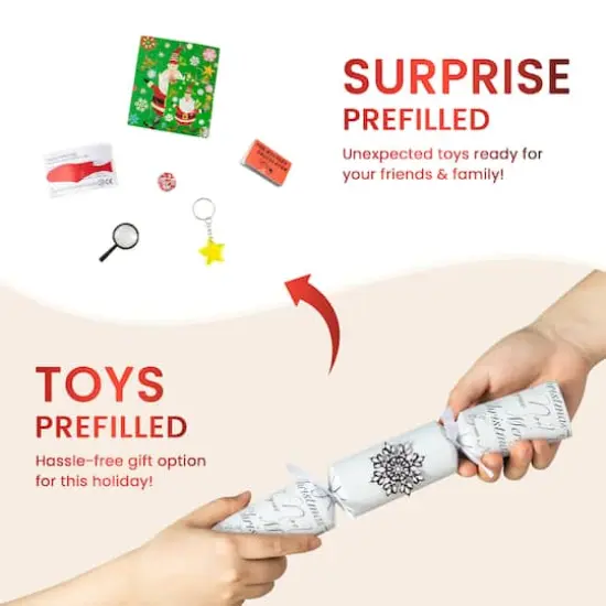 Glitzhome&reg; 12" Christmas Snowflake Party Cracker with Gift Contents, 6ct. {10}