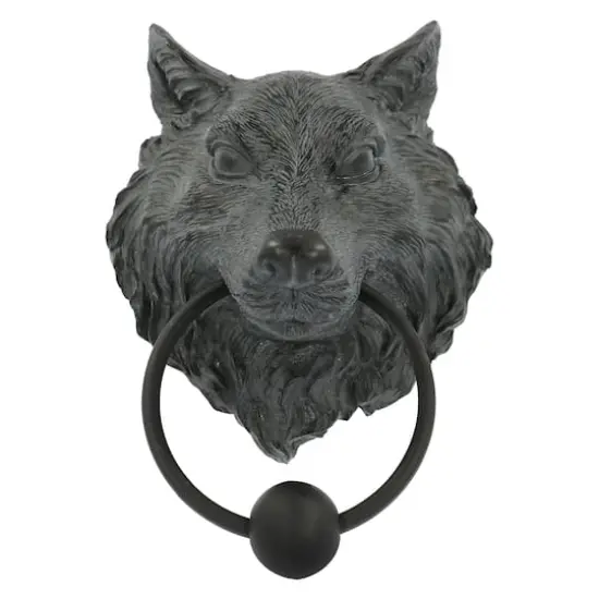11.25" Black Wolf Door Knocker Wall Accent by Ashland&reg; {1}