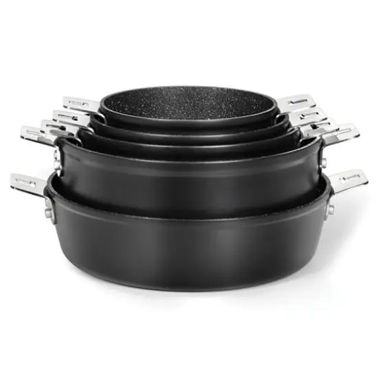 THE ROCK by Starfrit 12-Piece Space-Saving Set With T-Lock Detachable Handles {5}