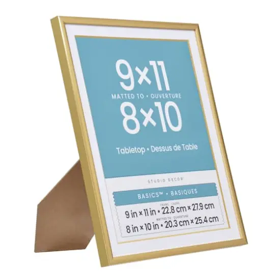 Basics&trade; Tabletop Frame with Mat by Studio D&eacute;cor&reg; Gold {3}