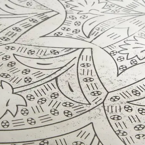 Silver Aluminum Traditional Coffee Table {4}