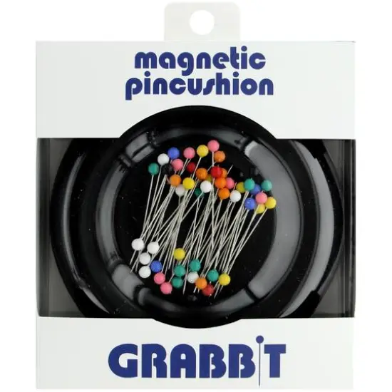 Blue Feather Grabbit&reg; Black Magnetic Pincushion {1}
