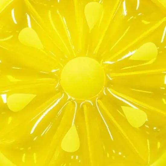Pool Central 5ft. Inflatable Lemon Fruit Slice Lounger Raft {7}