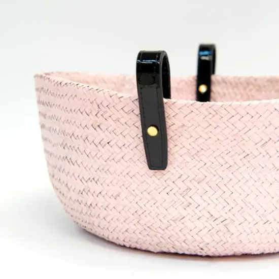 Dritz&reg; Home 5.5'' Faux Leather Handle Set Black {6}