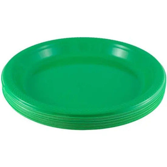 JAM Paper 7" Plastic Party Plates, 20ct. Green {3}