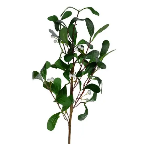 24" Green and White Snow Mistletoe Artificial Christmas Spray {6}