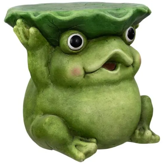 11.75" Frog Outdoor Garden Patio Plant Stand {5}