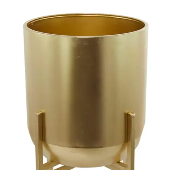 Gold Modern Planter, 13" x 13" x 46" {4}