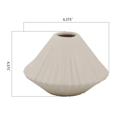 Flora Bunda&reg; 6.25'' Pleated Ceramic Vase {3}