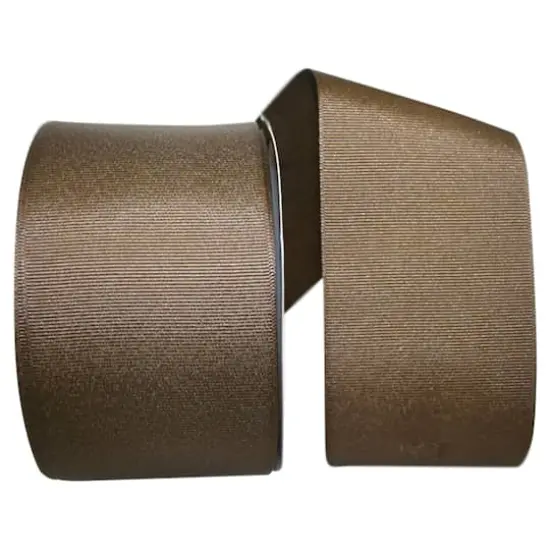 JAM Paper 3" Grosgrain Texture Wired Ribbon Brown {1}
