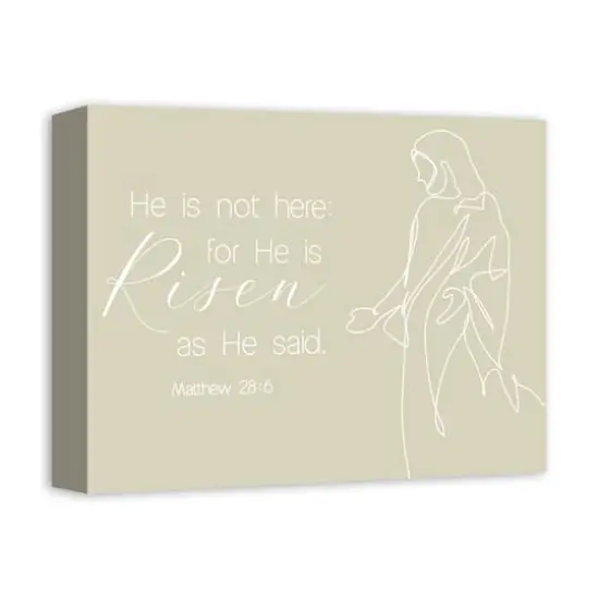 Risen Bible Jesus 1 11" x 14" Canvas Wall Art {3}