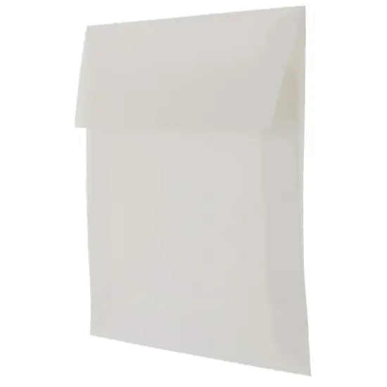 JAM Paper 5.5" x 5.5" Square Translucent Vellum Invitation Envelopes, 25ct. Platinum Silver {4}