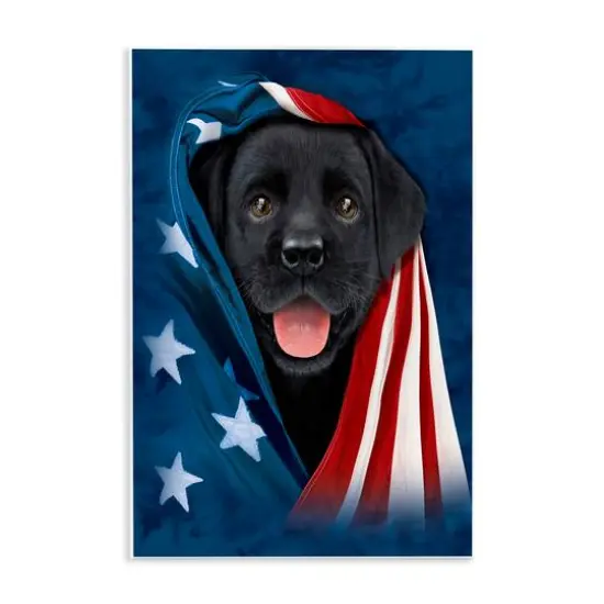 Stupell Industries Labrador & American Flag Wall Plaque Art {1}