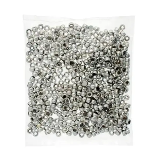 John Bead 6mm Metallic Mini Pony Beads, 500ct. Silver {6}