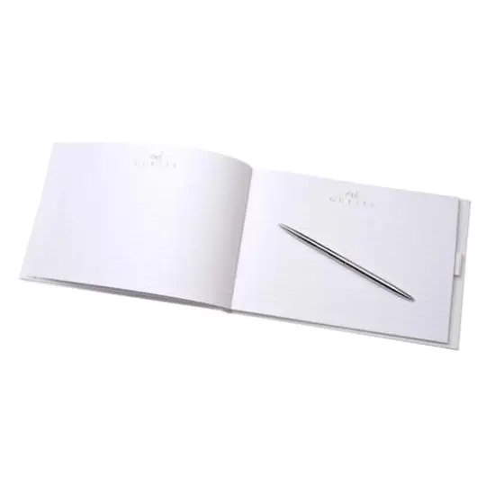White & Silver Guest Book & Pen Set by Celebrate It&trade; {5}