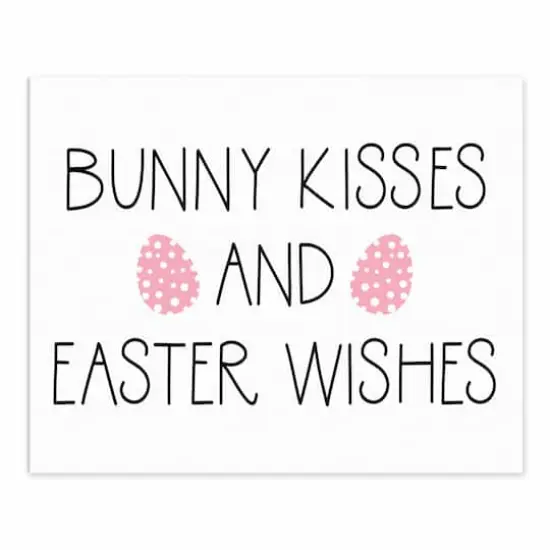Bunny Kisses and Easter Wishes Tabletop Canvas {1}