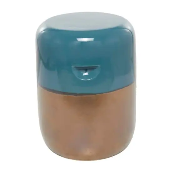 Blue Stoneware Contemporary Accent table 13" x 13" x 18" {1}