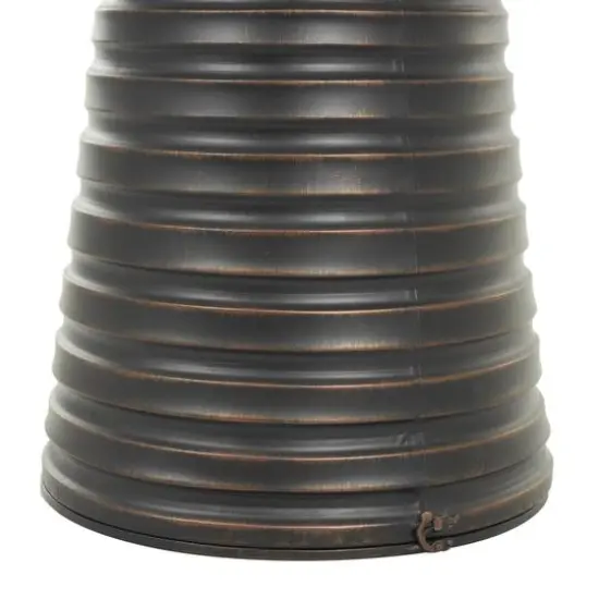 Bronze Ribbed Tall Cone Floor Vase with Horizontal Grooves Set {6}