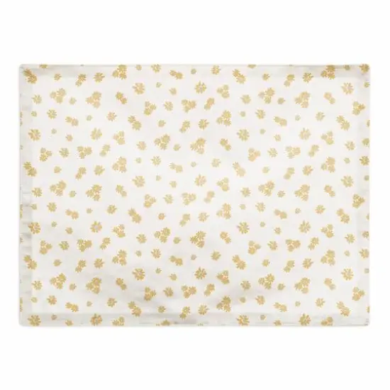Daisy Pattern Cotton Twill Placemat Yellow {1}