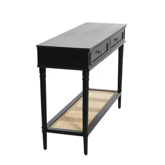Hello Honey&reg; 4ft. Maxwelton Solid Wood Console Table Black {6}