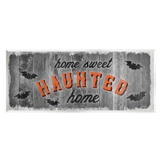 Stupell Industries Sweet Haunted Home Bats Sign Wall Plaque Art {1}