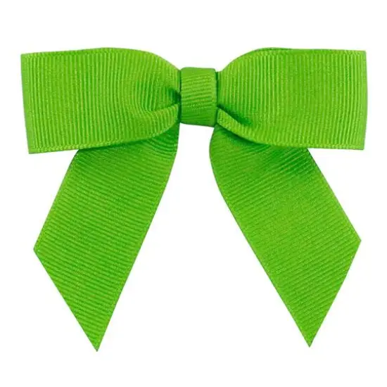 JAM Paper 7/8" Grosgrain Twist Tie Bows, 100ct. Apple Green {1}