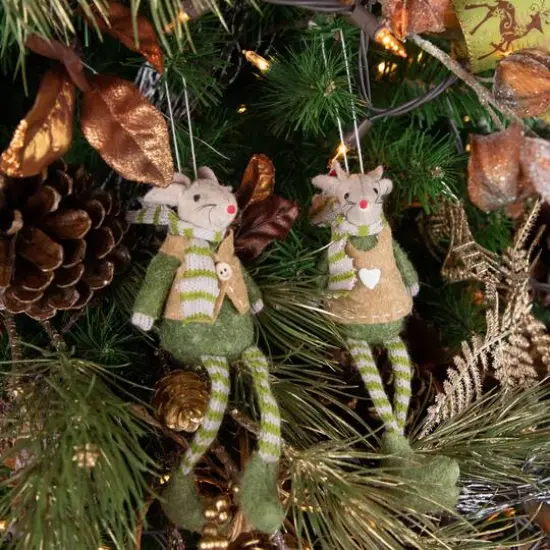 7.5" Boy & Girl Mice Christmas Ornaments Set {8}