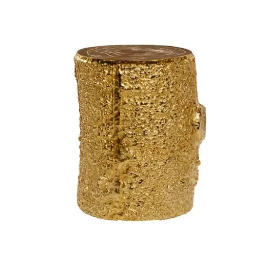 17" Gold Textured Contemporary Stool {3}