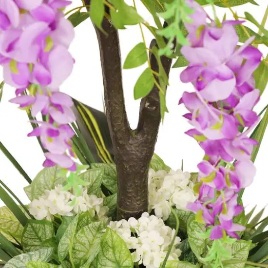 6ft. Artificial Wisteria Tree in White Decorative Pot {8}
