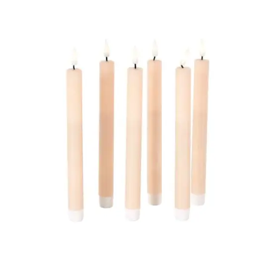 10" Flameless Wax Candles with Remote Control, 6ct. Pink {3}