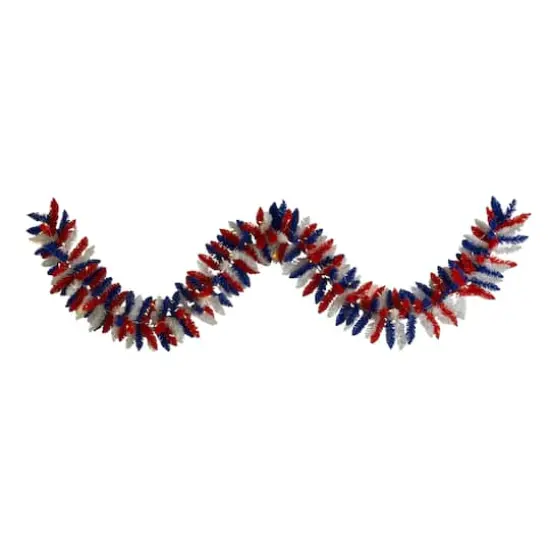 9ft. Warm LED Light Patriotic Garland {1}