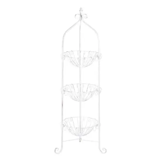 3.5ft. White Corner Basket Stand {1}