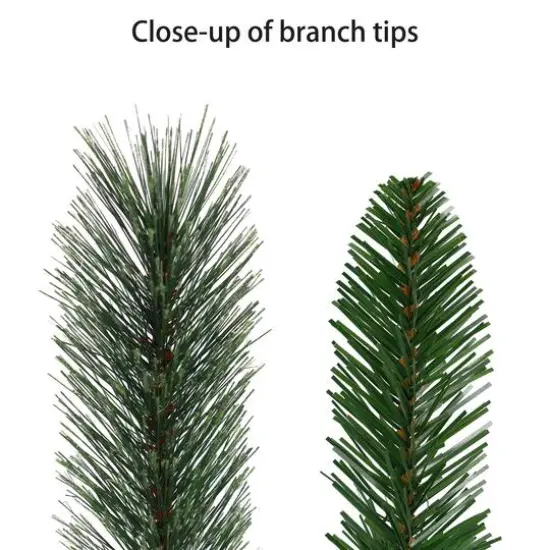 2 Pack 3.5ft. Pre-Lit Faux Cashmere Artificial Potted Christmas Tree, Warm White LED Lights {6}