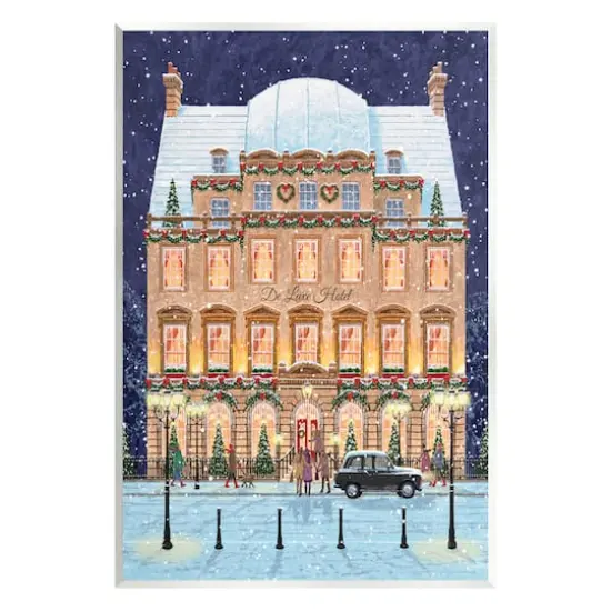 Stupell Industries Winter Hotel Christmas Festival Wall Plaque Art {1}