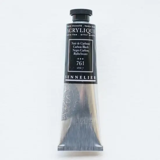 Sennelier Extra Fine Artists' Acrylic Paint, 60mL 761 Carbon Black {1}