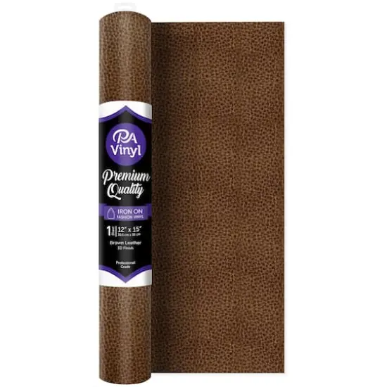 PA Vinyl Brown Leather Print Iron On Vinyl {1}