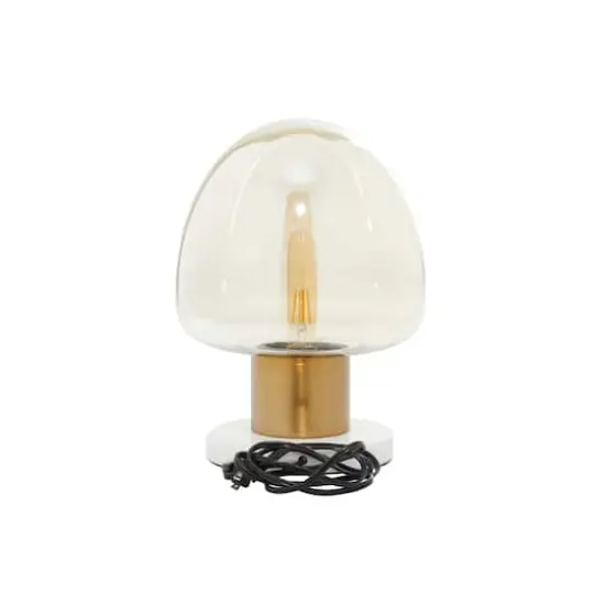 14" Gold Metal Modern Table Lamp {3}