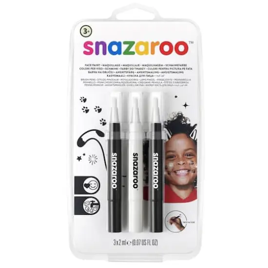Snazaroo&trade; Face Paint Brush Pen, Monochrome {5}