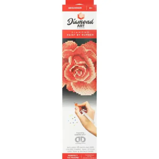Diamond Art Beginner Red Rose Kit {3}