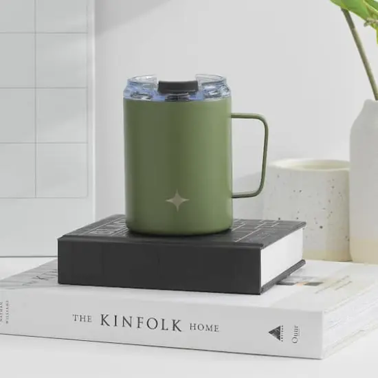 JoyJolt® 12oz. Vacuum Insulated Tumbler With Lid & Handle Green {4}