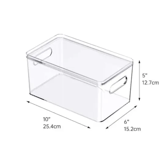 Small Clear Stacking Plastic Bin with Lid by Simply Tidy&reg; {5}