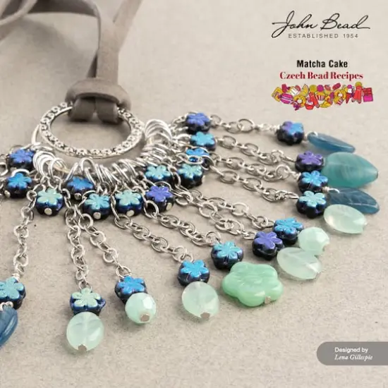 John Bead Czech Glass Recipe Box Beading Kit Matcha Cake {3}