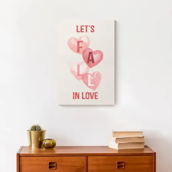 Let's Fall In Love Canvas Wall Art {5}