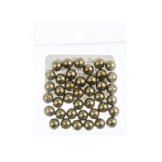 Preciosa Maxima 6mm Glass Nacre Pearls, 40ct. Light Green {3}