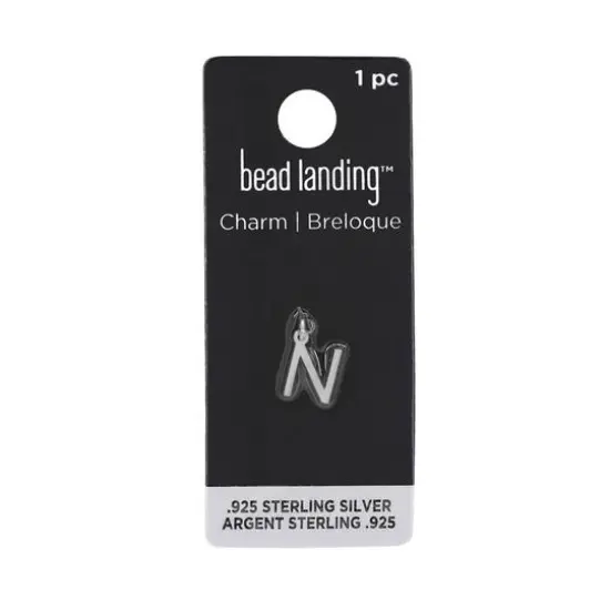 Sterling Silver Alphabet Charm by Bead Landing&trade; N {8}